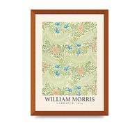 Lithobee - William Morris Larkspur 1874 - Printed Wall Art Design in Sizes A2, A3 & A4 Framed in a Stylish Quality Coloured Frame or Unframed (A3 Bronze Abraded Frame)