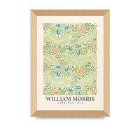 Lithobee - William Morris Larkspur 1874 - Printed Wall Art Design in Sizes A2, A3 & A4 Framed in a Stylish Quality Coloured Frame or Unframed (A4 Gold Abraded Frame)