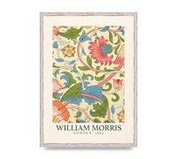Lithobee - William Morris Lodden 1884 - Printed Wall Art Design in Sizes A2, A3 & A4 Framed in a Stylish Quality Coloured Frame or Unframed (A2 White Distressed Frame)