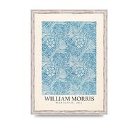 Lithobee - William Morris Marigold 1874 - Printed Wall Art Design in Sizes A2, A3 & A4 Framed in a Stylish Quality Coloured Frame or Unframed (A3 White Distressed Frame)
