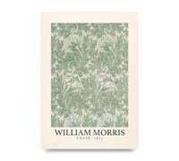 Lithobee - William Morris Tulip 1875 - Printed Wall Art Design in Sizes A2, A3 & A4 Framed in a Stylish Quality Coloured Frame or Unframed (A3 Unframed)