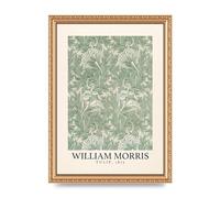 Lithobee - William Morris Tulip 1875 - Printed Wall Art Design in Sizes A2, A3 & A4 Framed in a Stylish Quality Coloured Frame or Unframed (A4 Gold Ornate Frame)
