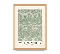 Lithobee - William Morris Tulip 1875 - Printed Wall Art Design in Sizes A2, A3 & A4 Framed in a Stylish Quality Coloured Frame or Unframed (A3 Gold Abraded Frame)