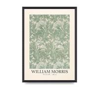 Lithobee - William Morris Tulip 1875 - Printed Wall Art Design in Sizes A2, A3 & A4 Framed in a Stylish Quality Coloured Frame or Unframed (A2 Black Ornate Frame)
