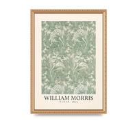 Lithobee - William Morris Tulip 1875 - Printed Wall Art Design in Sizes A2, A3 & A4 Framed in a Stylish Quality Coloured Frame or Unframed (A3 Gold Ornate Frame)