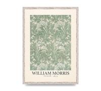 Lithobee - William Morris Tulip 1875 - Printed Wall Art Design in Sizes A2, A3 & A4 Framed in a Stylish Quality Coloured Frame or Unframed (A2 White Distressed Frame)