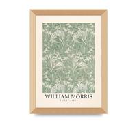 Lithobee - William Morris Tulip 1875 - Printed Wall Art Design in Sizes A2, A3 & A4 Framed in a Stylish Quality Coloured Frame or Unframed (A4 Gold Abraded Frame)