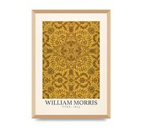 Lithobee - William Morris Vine 1873 - Printed Wall Art Design in Sizes A2, A3 & A4 Framed in a Stylish Quality Coloured Frame or Unframed (A2 Gold Abraded Frame)