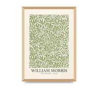 Lithobee - William Morris Willow 1874 - Printed Wall Art Design in Sizes A2, A3 & A4 Framed in a Stylish Quality Coloured Frame or Unframed (A2 Gold Abraded Frame)