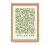 Lithobee - William Morris Willow 1874 - Printed Wall Art Design in Sizes A2, A3 & A4 Framed in a Stylish Quality Coloured Frame or Unframed (A4 Gold Ornate Frame)
