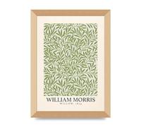 Lithobee - William Morris Willow 1874 - Printed Wall Art Design in Sizes A2, A3 & A4 Framed in a Stylish Quality Coloured Frame or Unframed (A4 Gold Abraded Frame)