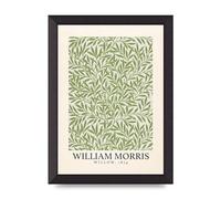 Lithobee - William Morris Willow 1874 - Printed Wall Art Design in Sizes A2, A3 & A4 Framed in a Stylish Quality Coloured Frame or Unframed (A4 Black Abraded Frame)