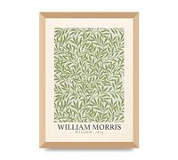 Lithobee - William Morris Willow 1874 - Printed Wall Art Design in Sizes A2, A3 & A4 Framed in a Stylish Quality Coloured Frame or Unframed (A3 Gold Abraded Frame)