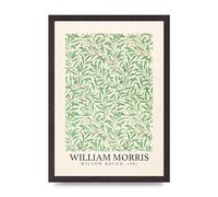 Lithobee - William Morris Willow Bough 1887 - Printed Wall Art Design in Sizes A2, A3 & A4 Framed in a Stylish Quality Coloured Frame or Unframed (A3 Black Saw Cut Grain Frame)