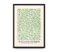 Lithobee - William Morris Willow Bough 1887 - Printed Wall Art Design in Sizes A2, A3 & A4 Framed in a Stylish Quality Coloured Frame or Unframed (A2 Black Abraded Frame)