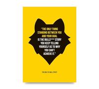 Lithobee - Wolf Of Wall Street - Printed Wall Art Design in Sizes A2, A3 & A4 Framed in a Stylish Quality Coloured Frame or Unframed (A4 Unframed)