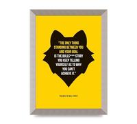 Lithobee - Wolf Of Wall Street - Printed Wall Art Design in Sizes A2, A3 & A4 Framed in a Stylish Quality Coloured Frame or Unframed (A4 Silver Abraded Frame)