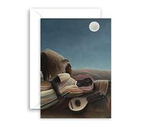 Lithobee - World Of Art Card Henri Rousseau - The Sleeping Gypsy - Greeting Cards for All Occasions to Friends and Loved Ones
