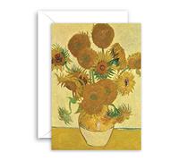 Lithobee - World Of Art Card Vincent Van Gogh - Sunflowers - Greeting Cards for All Occasions to Friends and Loved Ones