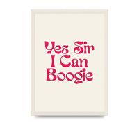 Lithobee - Yes Sir I Can Boogie Disco - Printed Wall Art Design in Sizes A2, A3 & A4 Framed in a Stylish Quality Coloured Frame or Unframed (A3 White Grain Frame)