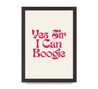 Lithobee - Yes Sir I Can Boogie Disco - Printed Wall Art Design in Sizes A2, A3 & A4 Framed in a Stylish Quality Coloured Frame or Unframed (A4 Black Saw Cut Grain Frame)