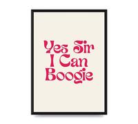 Lithobee - Yes Sir I Can Boogie Disco - Printed Wall Art Design in Sizes A2, A3 & A4 Framed in a Stylish Quality Coloured Frame or Unframed (A3 Black Brushed Frame)