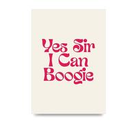 Lithobee - Yes Sir I Can Boogie Disco - Printed Wall Art Design in Sizes A2, A3 & A4 Framed in a Stylish Quality Coloured Frame or Unframed (A3 Unframed)