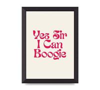 Lithobee - Yes Sir I Can Boogie Disco - Printed Wall Art Design in Sizes A2, A3 & A4 Framed in a Stylish Quality Coloured Frame or Unframed (A4 Black Abraded Frame)