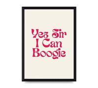Lithobee - Yes Sir I Can Boogie Disco - Printed Wall Art Design in Sizes A2, A3 & A4 Framed in a Stylish Quality Coloured Frame or Unframed (A4 Black Brushed Frame)