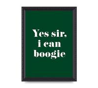 Lithobee - Yes Sir I Can Boogie - Printed Wall Art Design in Sizes A2, A3 & A4 Framed in a Stylish Quality Coloured Frame or Unframed (A4 Black Ornate Frame)