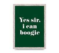 Lithobee - Yes Sir I Can Boogie - Printed Wall Art Design in Sizes A2, A3 & A4 Framed in a Stylish Quality Coloured Frame or Unframed (A3 White Distressed Frame)