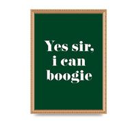 Lithobee - Yes Sir I Can Boogie - Printed Wall Art Design in Sizes A2, A3 & A4 Framed in a Stylish Quality Coloured Frame or Unframed (A3 Gold Ornate Frame)