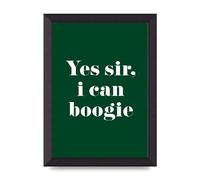 Lithobee - Yes Sir I Can Boogie - Printed Wall Art Design in Sizes A2, A3 & A4 Framed in a Stylish Quality Coloured Frame or Unframed (A4 Black Abraded Frame)
