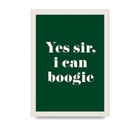 Lithobee - Yes Sir I Can Boogie - Printed Wall Art Design in Sizes A2, A3 & A4 Framed in a Stylish Quality Coloured Frame or Unframed (A4 White Grain Frame)