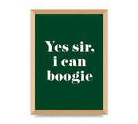 Lithobee - Yes Sir I Can Boogie - Printed Wall Art Design in Sizes A2, A3 & A4 Framed in a Stylish Quality Coloured Frame or Unframed (A3 Gold Abraded Frame)