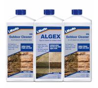 Lithofin Outdoor Cleaning Bundle: 1x Algex Algae & Moss Remover + 2x Outdoor Cleaner (3L Total) - Heavy Duty Patio & Stone Deep Cleaning Kit