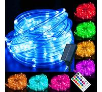 LitHome 33 FT Solar Rope Lights Outdoor Waterproof, 18 Colors Changing 100 LED Rope Lights for Outside with Remote, Solar String Light with Timer for Pool Trampoline Tree Garden Yard Christmas Decor
