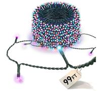 LitHome 99FT 300 LED Easter Lights String Outdoor Waterproof, 8 Modes Pastel String Lights Plug in Green Wire, Colorful Easter Light with Timer & Memory Function, Tree Light Outdoor for Garden Patio