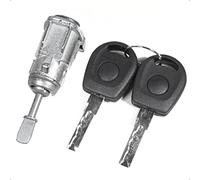 LithTor Front Right Door Lock Cylinder 1U0837168C with 2 Keys for VW Golf MK4 Bora Polo Fabia New Beetle Transporter T5 Door Lock Barrel 1U0837168 6Q4837168E Compatible Skoda Seat