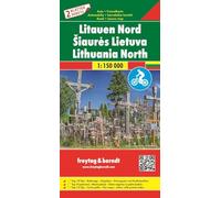 Lithuania East + West + cycling paths: wegenkaart 1:150 000