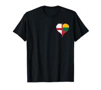 Lithuania England A Small Flag for Proud Lithuanian English T-Shirt