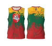 Lithuania Flag Grain Basketball Jersey Shirt Team Up Sports 3D Full Print Design Jerseys Black