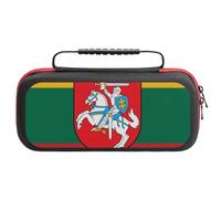 Lithuania Flag Lithuanian Emblem Compatible with Switch Case Bag Travel Protective Cover Handbag with 20 Game Accessories