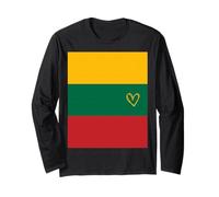 Lithuania Flag Lithuanian Heart Proud Heritage National Day Long Sleeve T-Shirt