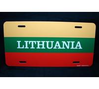 lithuania flag metal novelty license plate for cars lithuanian flag license plate 6x12 inches