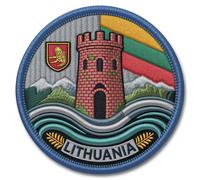 Lithuania Flag Patch Embroidered Iron-on/Sew-on Badge (3 Inch) Travel Europe Vacation Souvenir Tourist Emblem Gift Patches