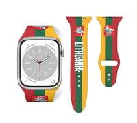 Lithuania Flag Silicone Watch Band Compatible With Apple Wristband Band For Iwatch Series 42mm 44mm