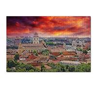 Lithuania Jigsaw Puzzle 1000 Piece Old Town Vilnius Lithuania Puzzle Game Artwork Travel Souvenir Papery 38x52CM