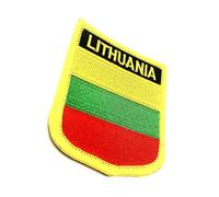 Lithuania Lithuanian Baltic EU European Flag Iron On Embroidered Fabric Sew On Patch Pack of 1