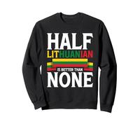 Lithuania Lithuanian Flag Sweatshirt, Adult Unisex, Black, Large